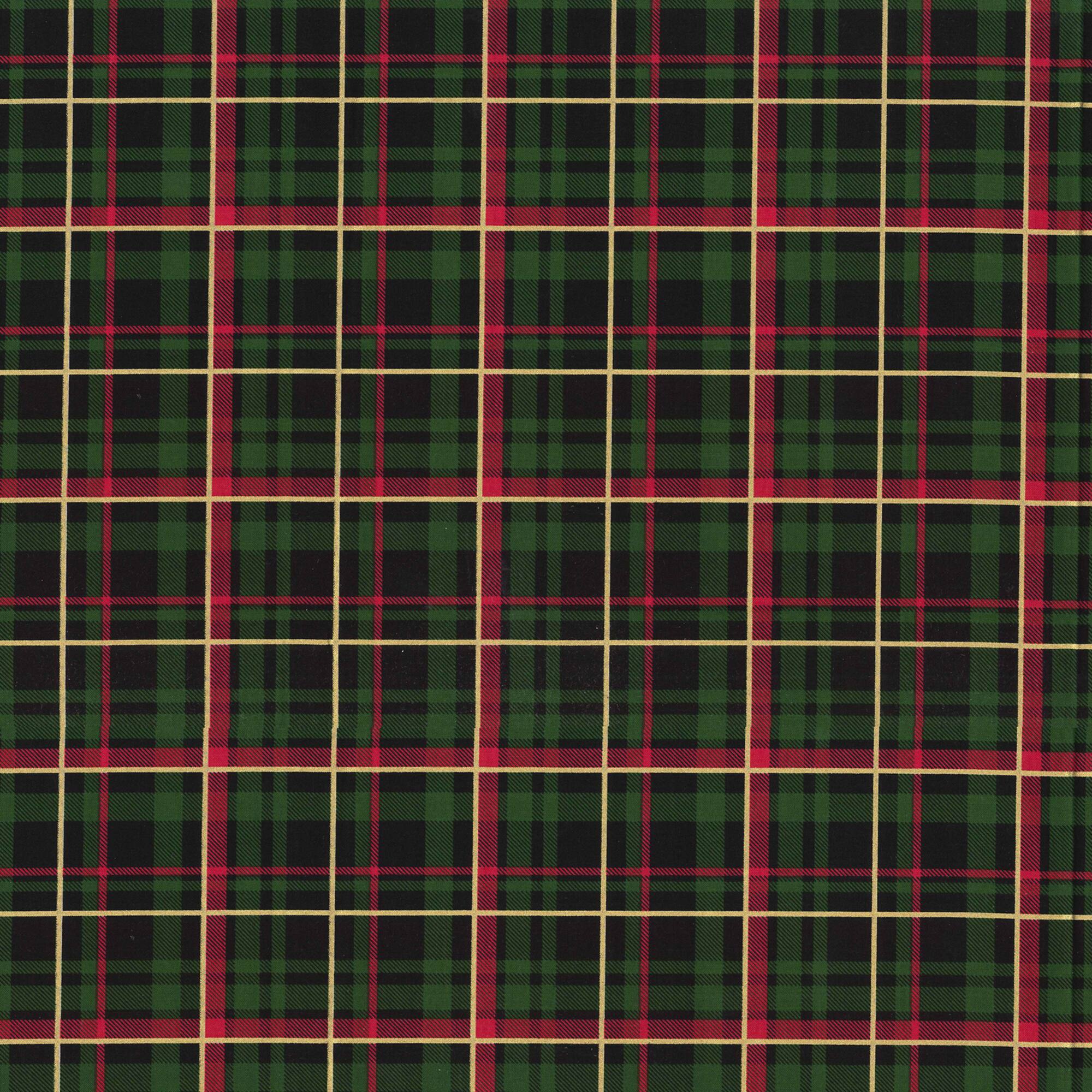 Fabric Traditions Christmas Green Glitter Cotton Fabric